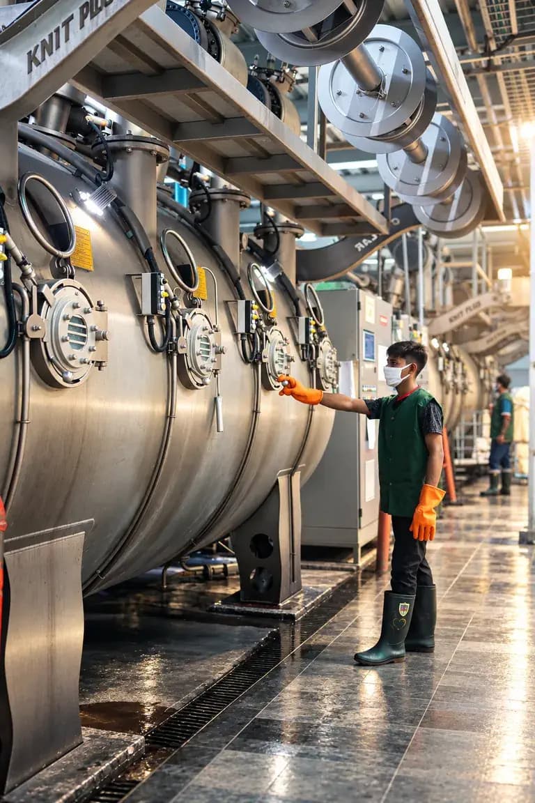 Dyeing division machinery